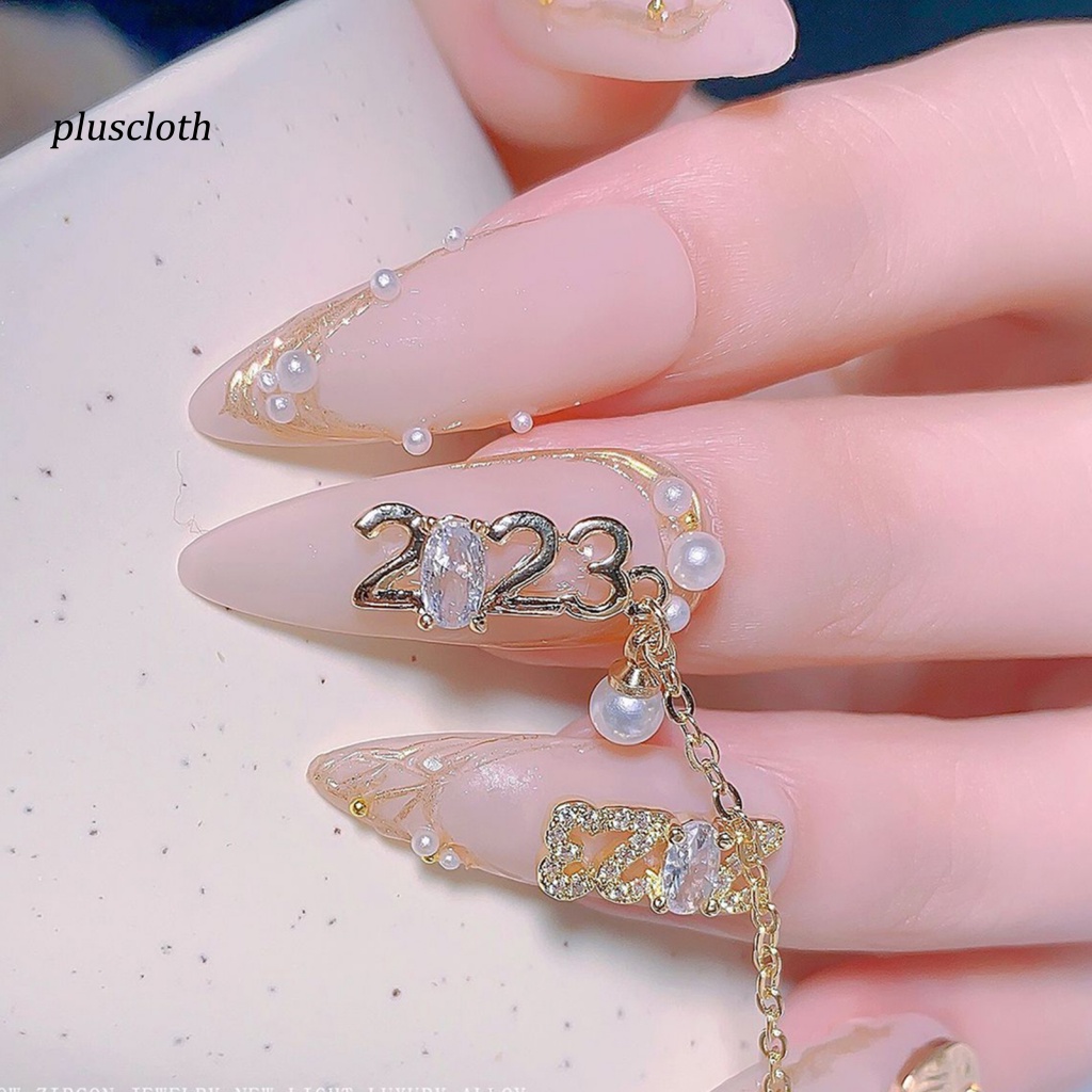 Hộp Hạt Kim Cương Giả Lấp Lánh Sang Trọng Trang Trí Móng Tay 2023