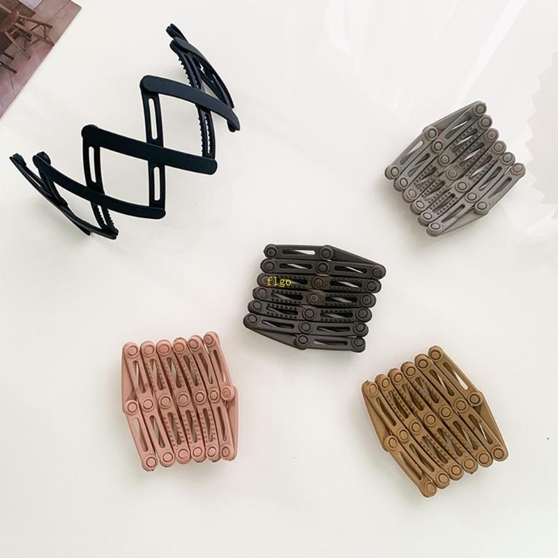 Băng Đô Cài Tóc Bằng Nhựa Acrylic Chống Trượt Có Thể Gập Lại