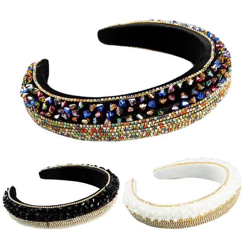 Flgo Băng Đô Cài Tóc Đính Đá Pha Lê Phong Cách Baroque