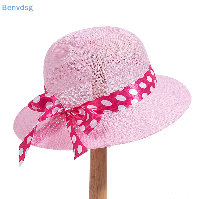 Benvdsg &gt; Mũ Rơm Đi Biển Khoét Rỗng In Họa Tiết Chấm Bi Phối Ruy Băng Retro Mùa Hè Cho Bé Gái Sơ Sinh well