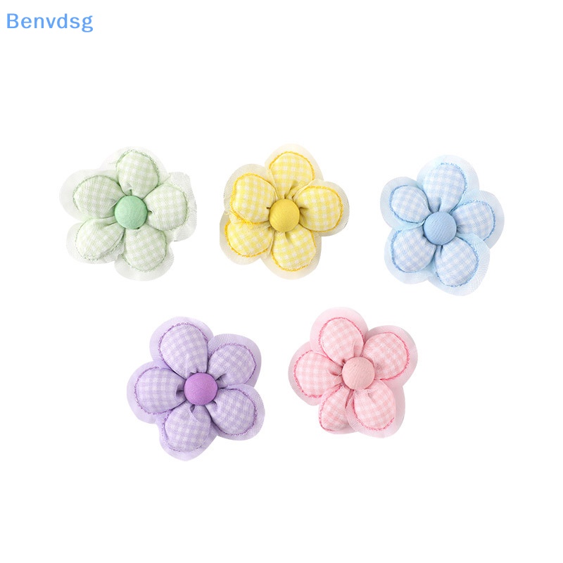 Kẹp Tóc Hình Hoa Bằng Vải Màu Sắc Ngọt Ngào Dùng Trang Trí DIY