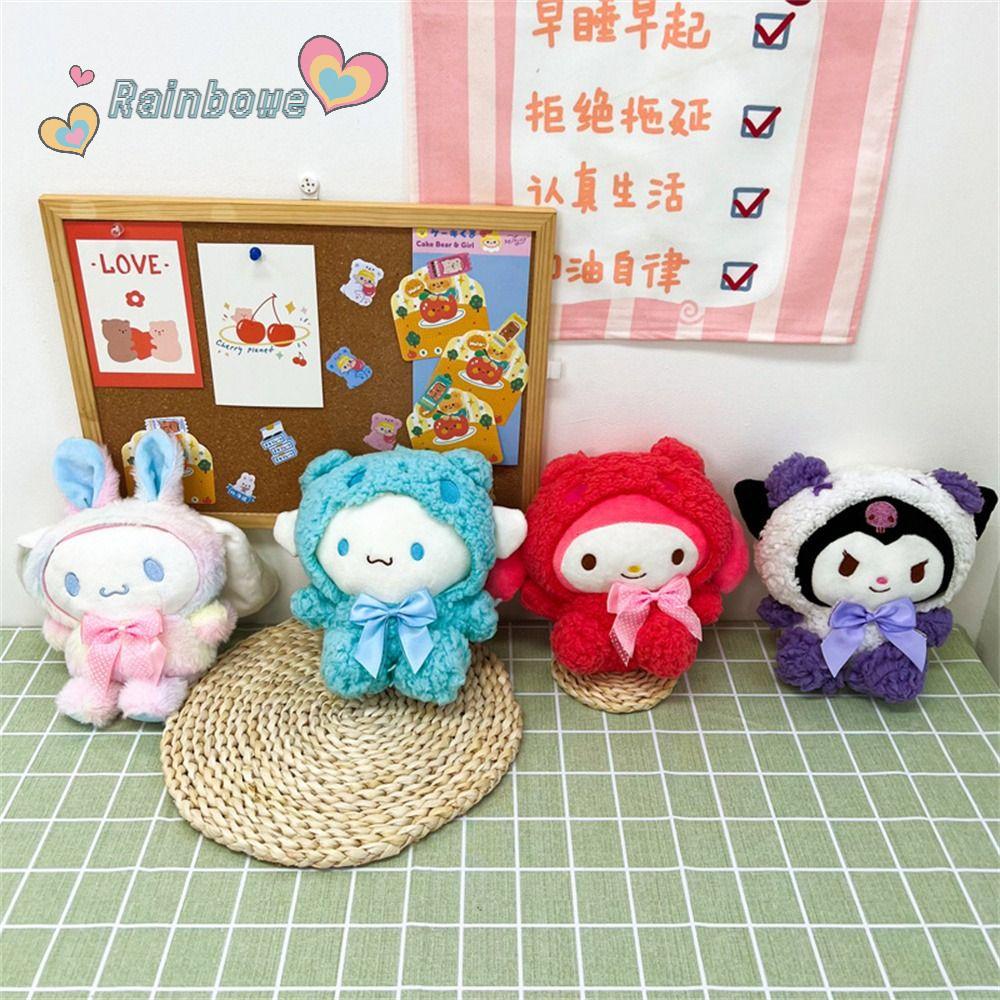 Búp Bê Nhồi Bông Hình Kuromi Màu Cầu Vồng Dễ Thương