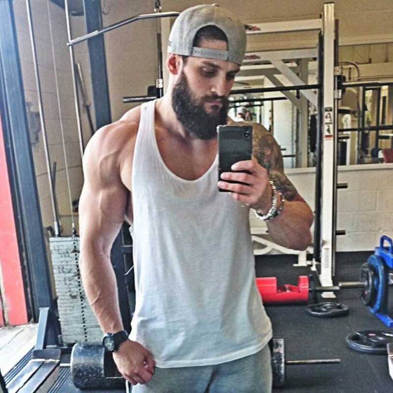 Mới Áo Thun Sát Nách Vải Cotton Màu Trơn Thời Trang Tập Gym / Thể Hình Cho Nam