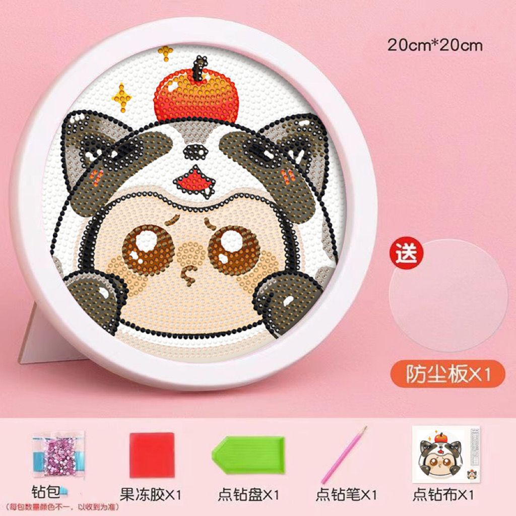 Bộ Tranh Đính Đá 18cm Tự Làm Họa Tiết Hoạt Hình Dễ Thương Cho Bé