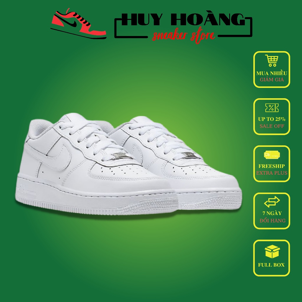 Giày thể thao AF1 trắng nam nữ đủ mẫu chuẩn 11 Full Box - Giày sneaker nam nữ AF1 Air Force 1 trắng cao cấp