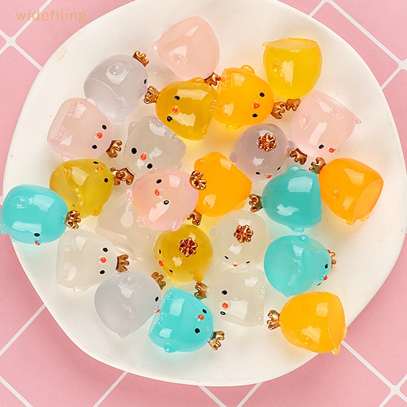 Widefiling Đèn Ngủ Hình Chú Gà Đội Vương Miện Thủ Công Bằng Nhựa resin Trang Trí Ban Đêm Đẹp Mắt diy