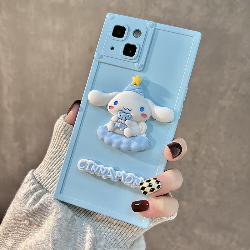 Ốp Điện Thoại Mềm Hình Cinnamoroll Babycinnamoroll 3D Có Dây Đeo Cổ Tay Cho Apple Iphone 14 Pro Max 12 Pro 13 Pro Max 11 / 12promax 13pro