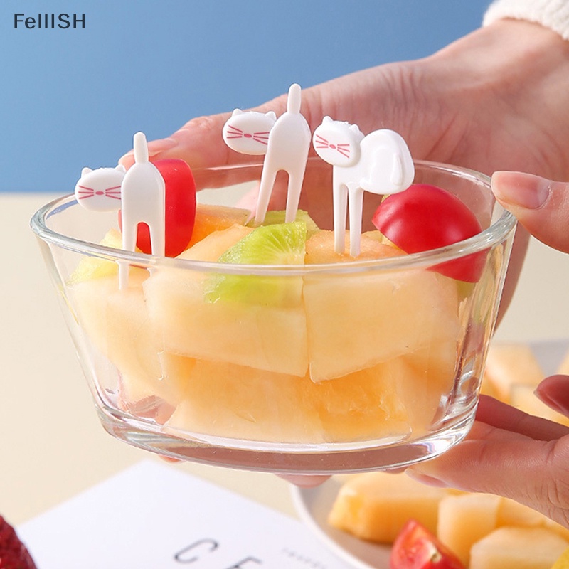 Set 6 Nĩa Ăn Trái Cây Hình Động Vật Mini Dùng Trang Trí 439br