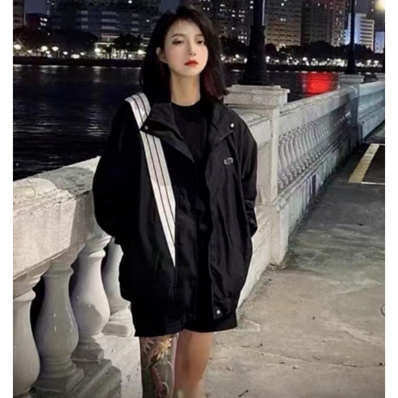 Áo Sơ Mi Cổ Đứng Ba Sọc Thêu Nhãn Nhỏ Phong Cách Mới Mùa Xuân Cho Cặp Đôi St