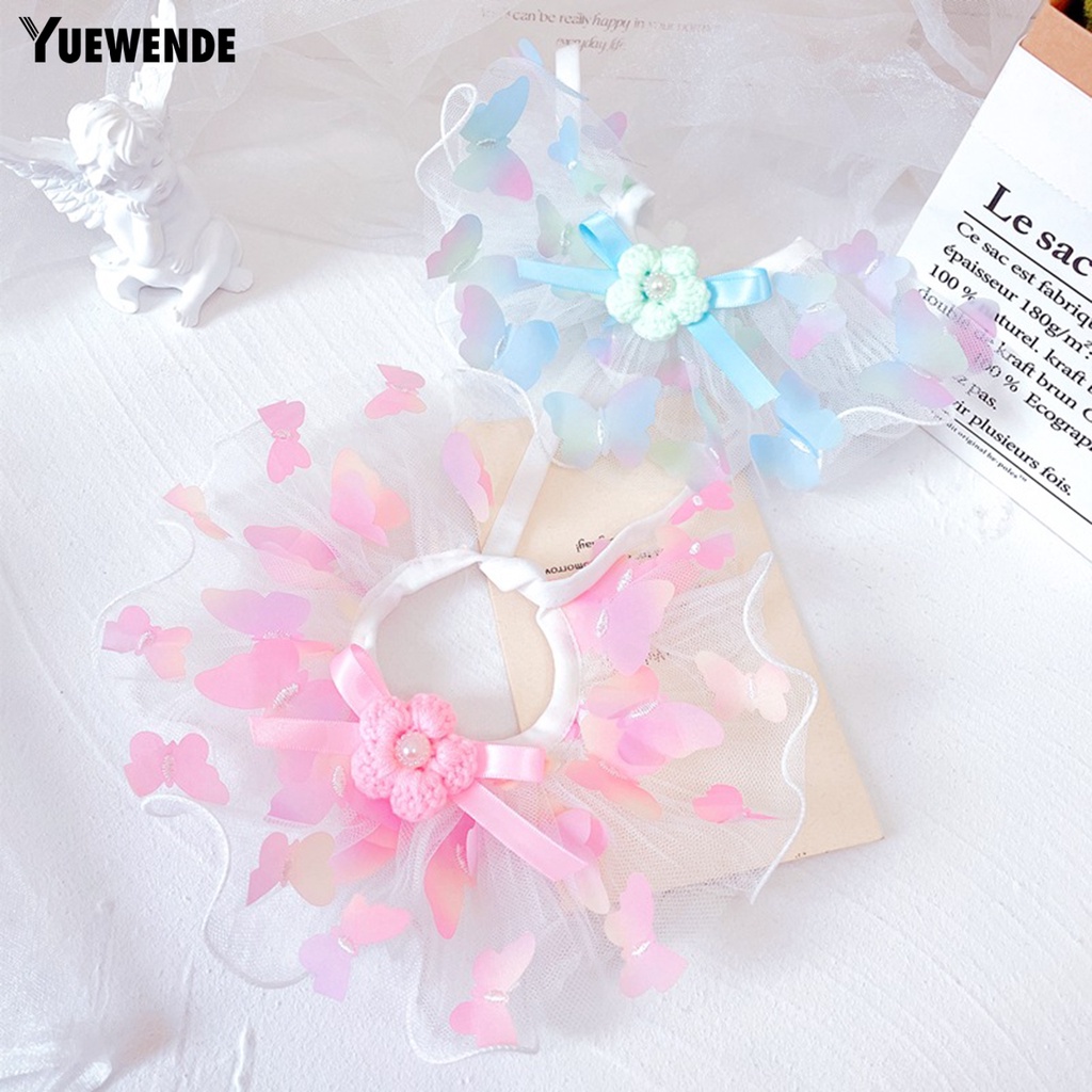 Yếm Đeo Cổ YQ.E Viền Ren Hoa Dễ Thương Thời Trang Tiện Dụng Cho Thú Cưng Ngoài Trời