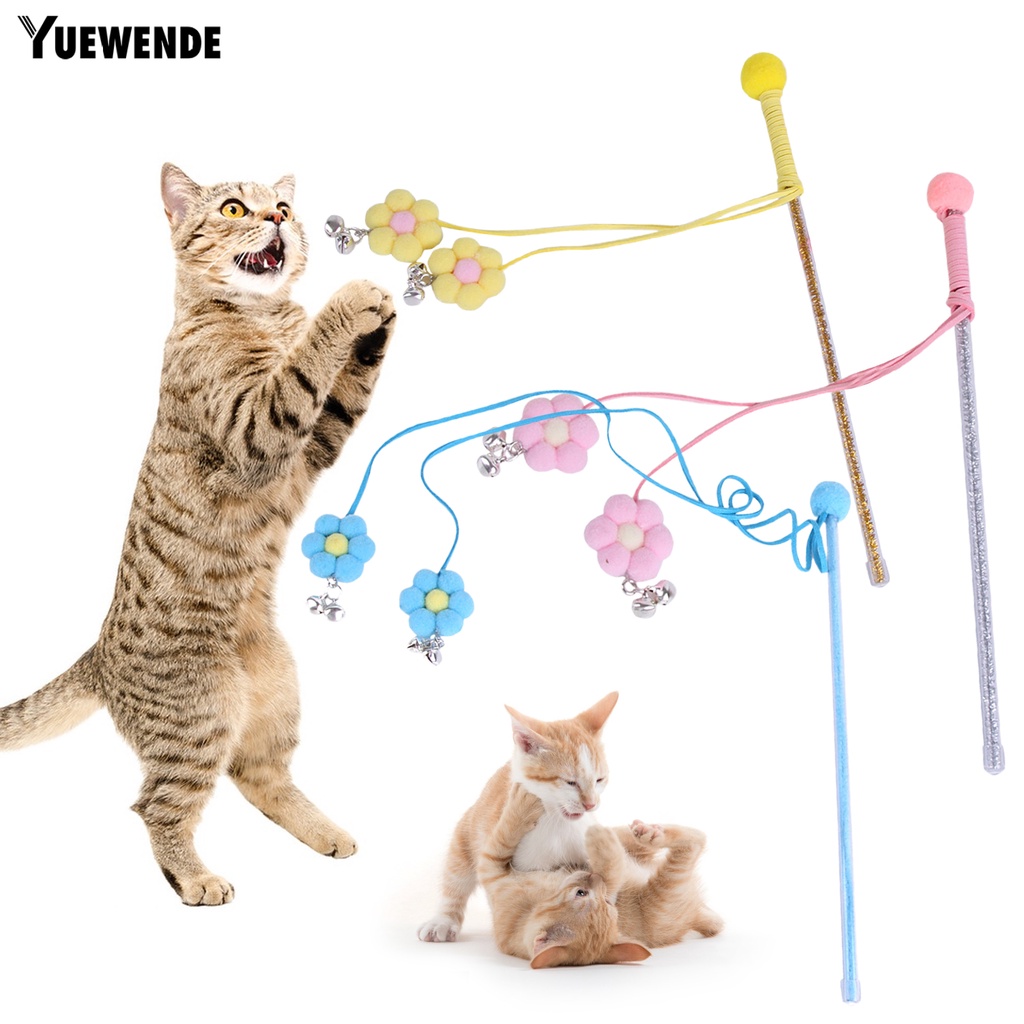 Gậy Đồ Chơi Tương Tác Với Mèo Cưng YQ.E Tay Cầm Mềm Mại Thoải Mái Chống Rách Giảm Căng Thẳng Vui Nhộn