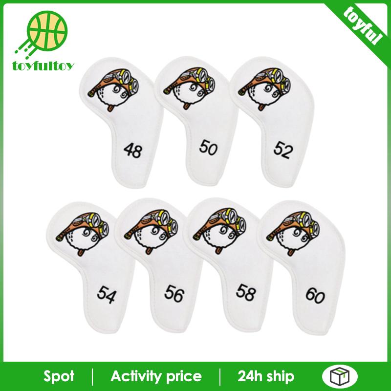 Bộ 7 Vỏ Bọc Đầu Gậy Đánh Golf Bằng Sắt Kiểu Cổ Điển