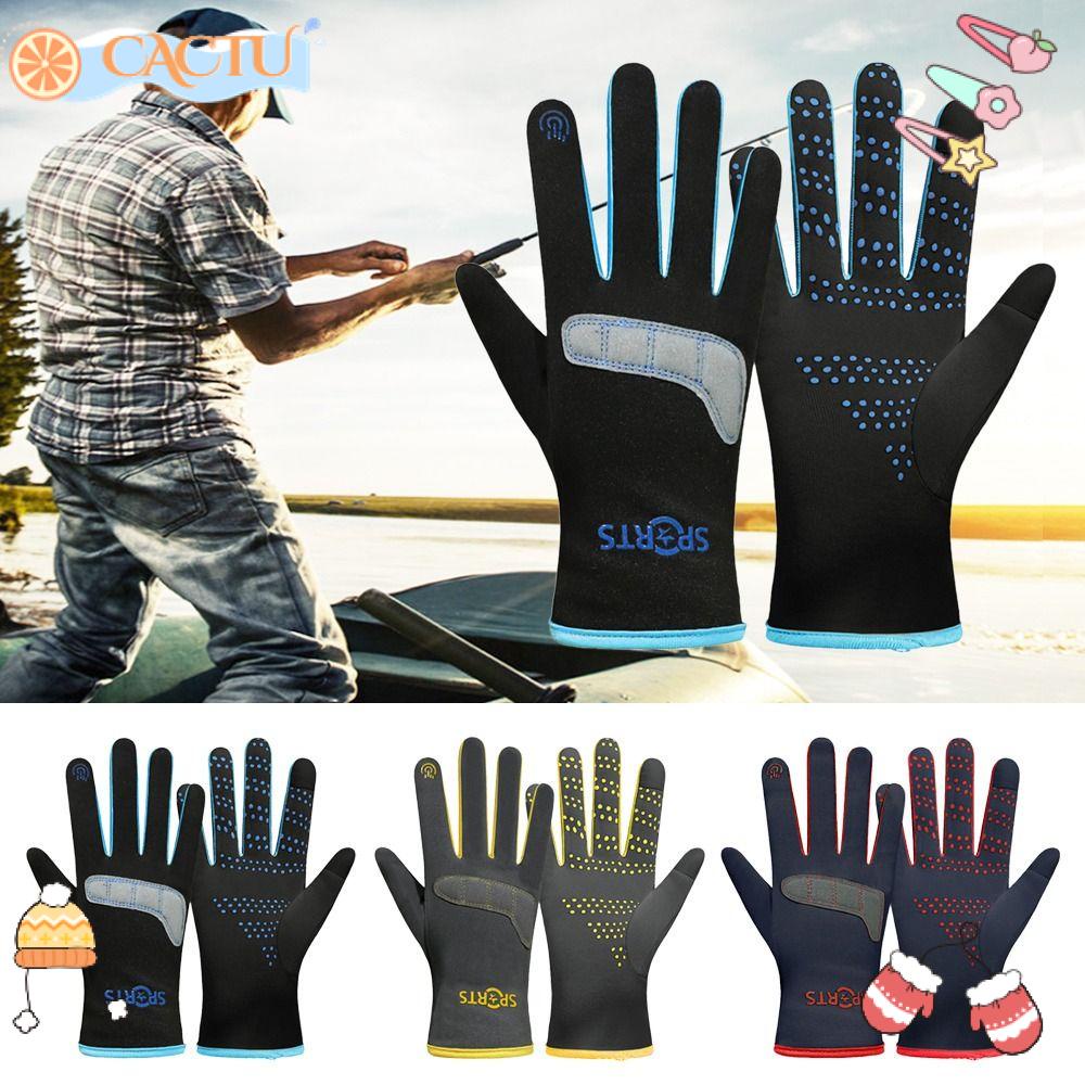 CACTU Găng Tay Thể Thao Nam Phủ Lông Giữ Ấm Thời Trang Thu Đông