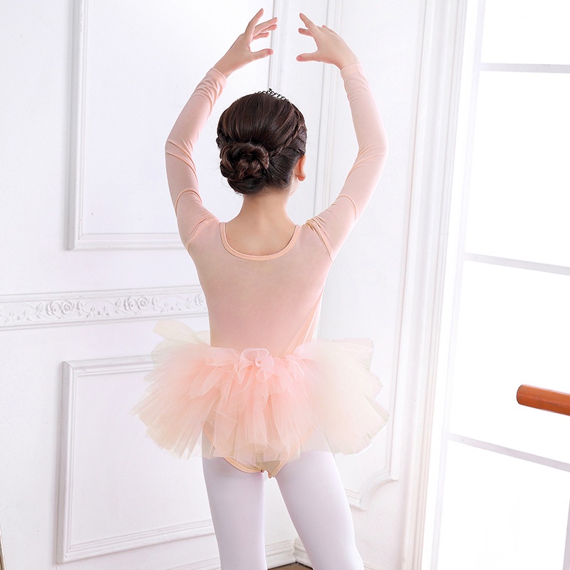 Đầm Múa Ba Lê Dài Không Tay Phối Ren Dành Cho Bé Gái 1-5 Tuổi