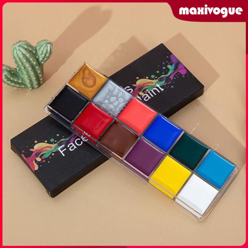 Bảng Màu Vẽ Mặt Và Cơ Thể Hóa Trang Tiệc Halloween / Giáng Sinh