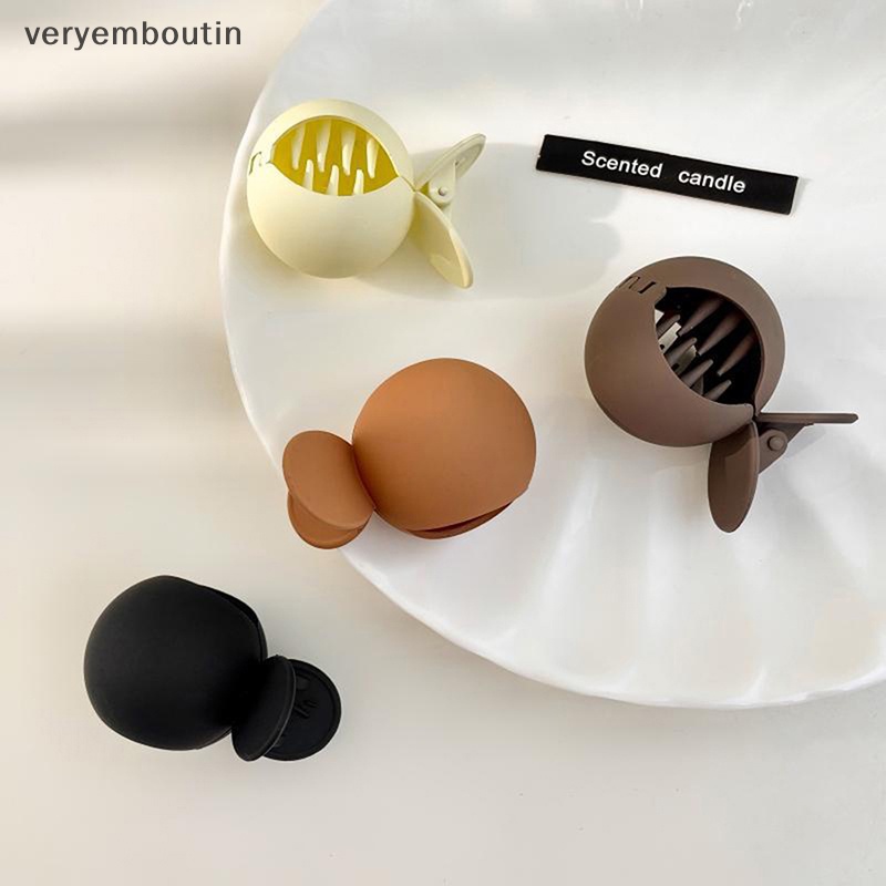 Kẹp Tóc Càng Cua Màu Trơn Cố Định Tóc Đuôi Ngựa Chất Lượng Cao Cho Nữ