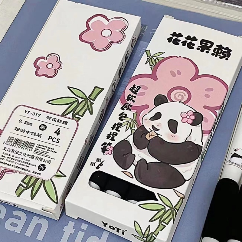 Bút Mực Gel Ngòi 0.5mm Hình Gấu Trúc Dễ Thương Cho Học Sinh