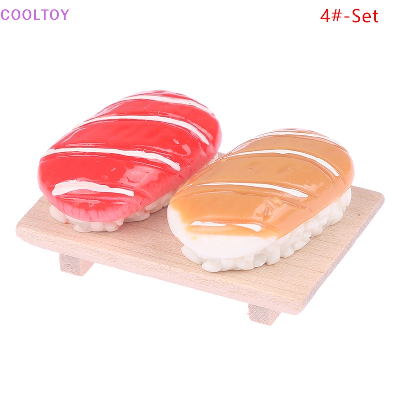 1 Bộ Dĩa Sushi Trái Cây Trang Trí Nhà Búp Bê Tỉ Lệ 1: 12