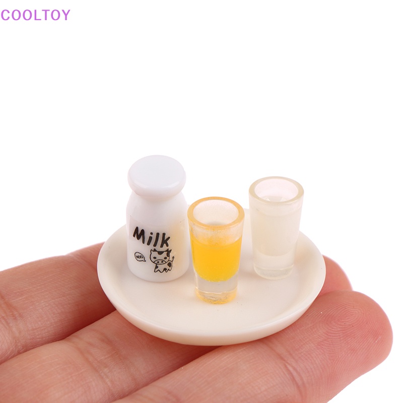 Cooltoy set 4 Món Đồ Chơi Mô Hình Đĩa Nước Ép Trái Cây Mini Trang Trí Nhà Búp Bê