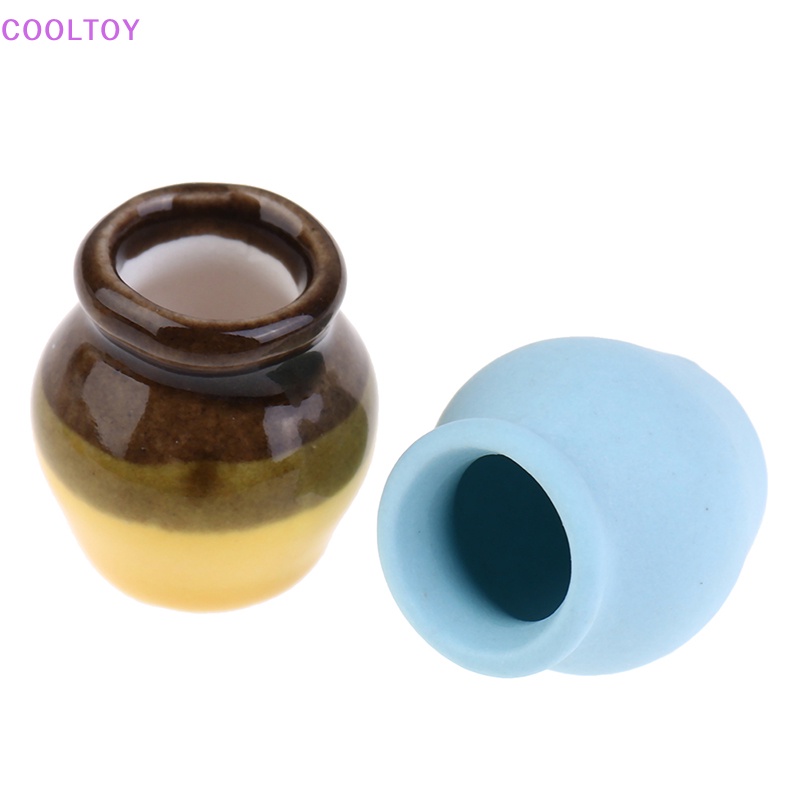 Set 6 Bình Hoa Sứ Mini Trang Trí Nhà Búp Bê Tỉ Lệ 1: 12