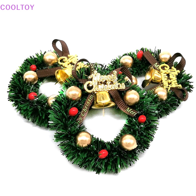 Mô Hình Vòng Hoa Giáng Sinh Mini Tỉ Lệ 1: 12 Trang Trí Nhà Búp Bê