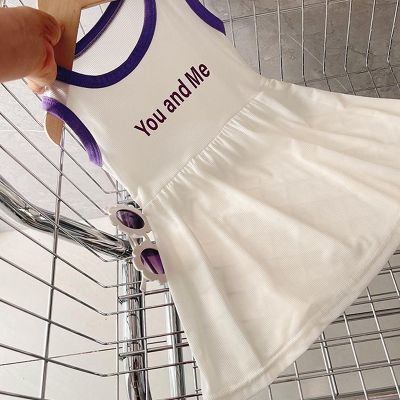 Đầm Mùa Hè 2023 Sát Nách Bằng Lụa Lạnh Cho Bé Gái 2-9 Tuổi