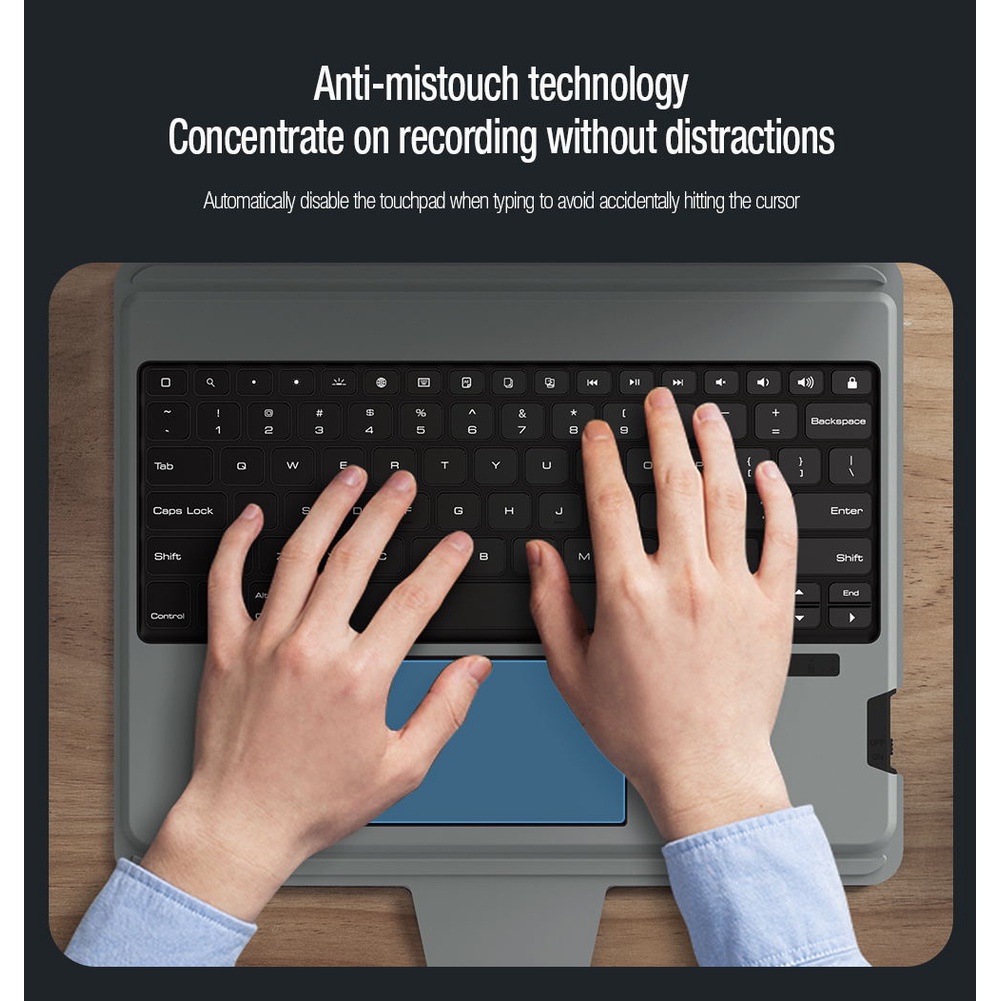 Bao Da Máy Tính Bảng Tích Hợp Bàn Phím Có Thể Tháo Rời NILLKIN Cho iPad Pro 12.9 2022 2021 2020 iPad 9th