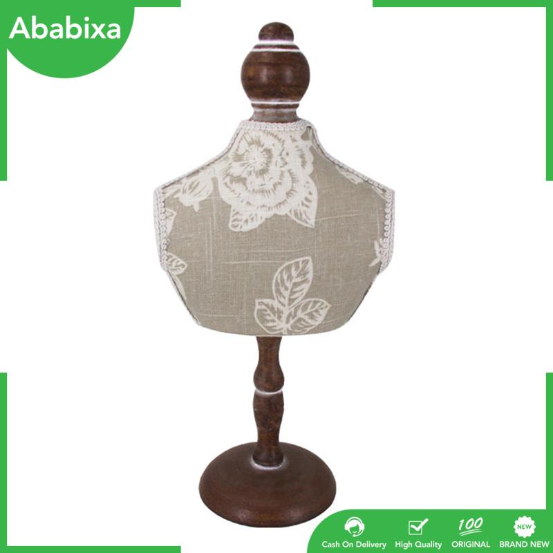 [Ababixa] Giá Đỡ Dây Chuyền / Vòng Cổ Mặt Hình Cô Gái Bằng Gỗ Họa Tiết Hoa Trang Trí Làm Quà Tặng