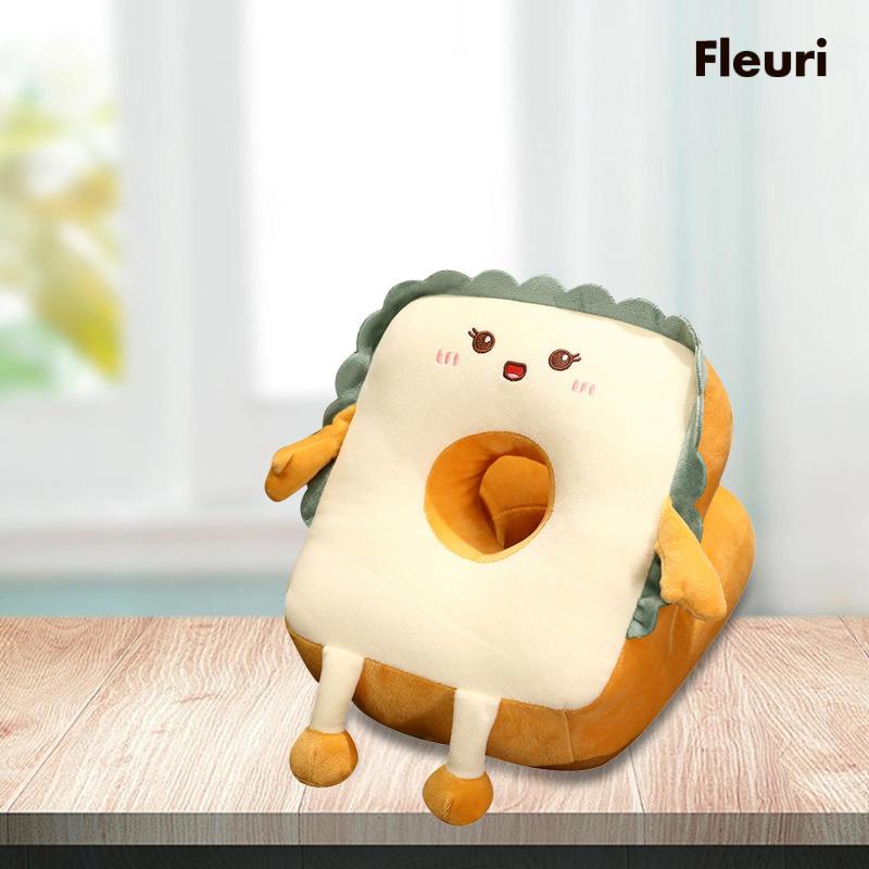 Gối Đệm Lót Ghế Ngồi Hình Bánh Mì Nướng Dễ Thương Kích Thước 25x30cm