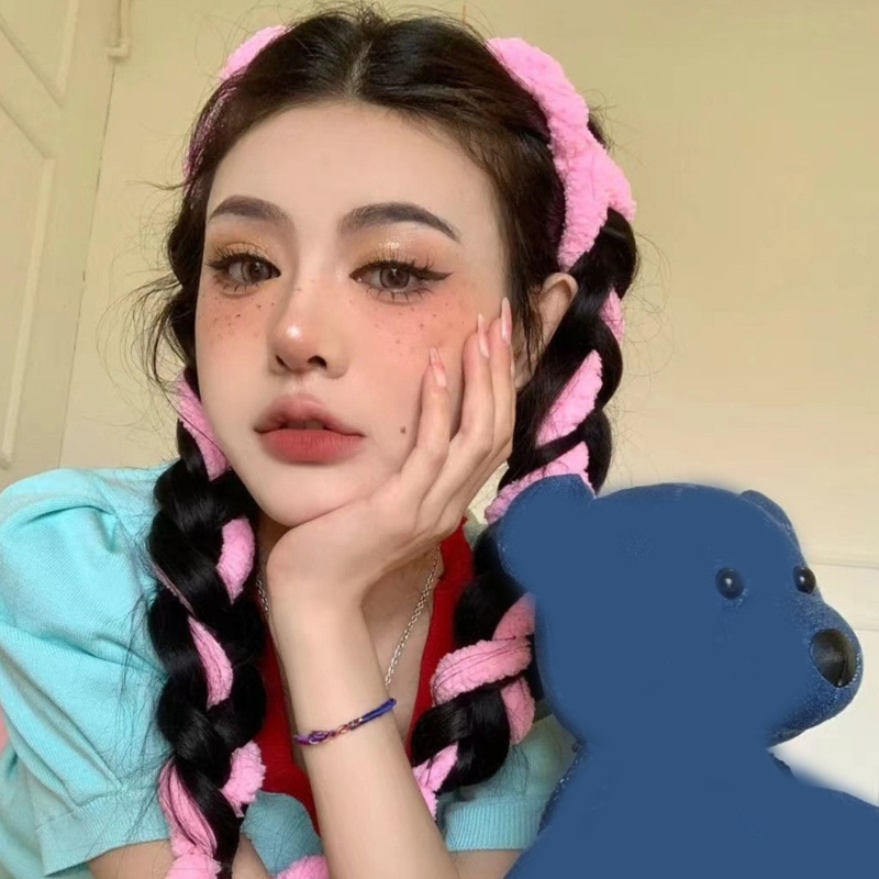 Dây Cột Tóc Phủ Lông Màu Sắc Ngọt Ngào Tùy Chỉnh Thời Trang Xuân Hè Xinh Xắn Cho Nữ