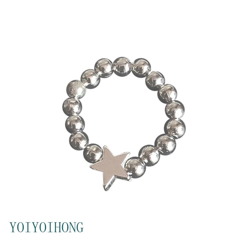 Nhẫn Xếp Chồng Lên Nhau Đính Hạt Hình Ngôi Sao / Trái Tim Dễ Thương Thời Trang Cho Bé Gái