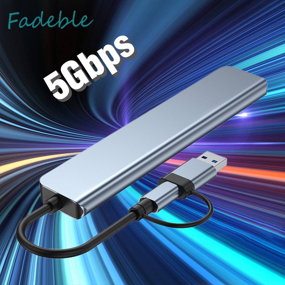 Bộ Chia 7 Trong 1 USB Sang USB3.0 2.0 5W Type C