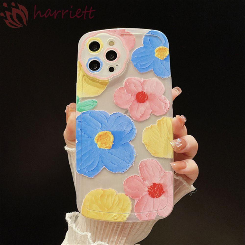 Ốp Điện Thoại TPU Mềm Trong Suốt Chống Sốc Họa Tiết Hoa Cho iPhone 13Pro Max