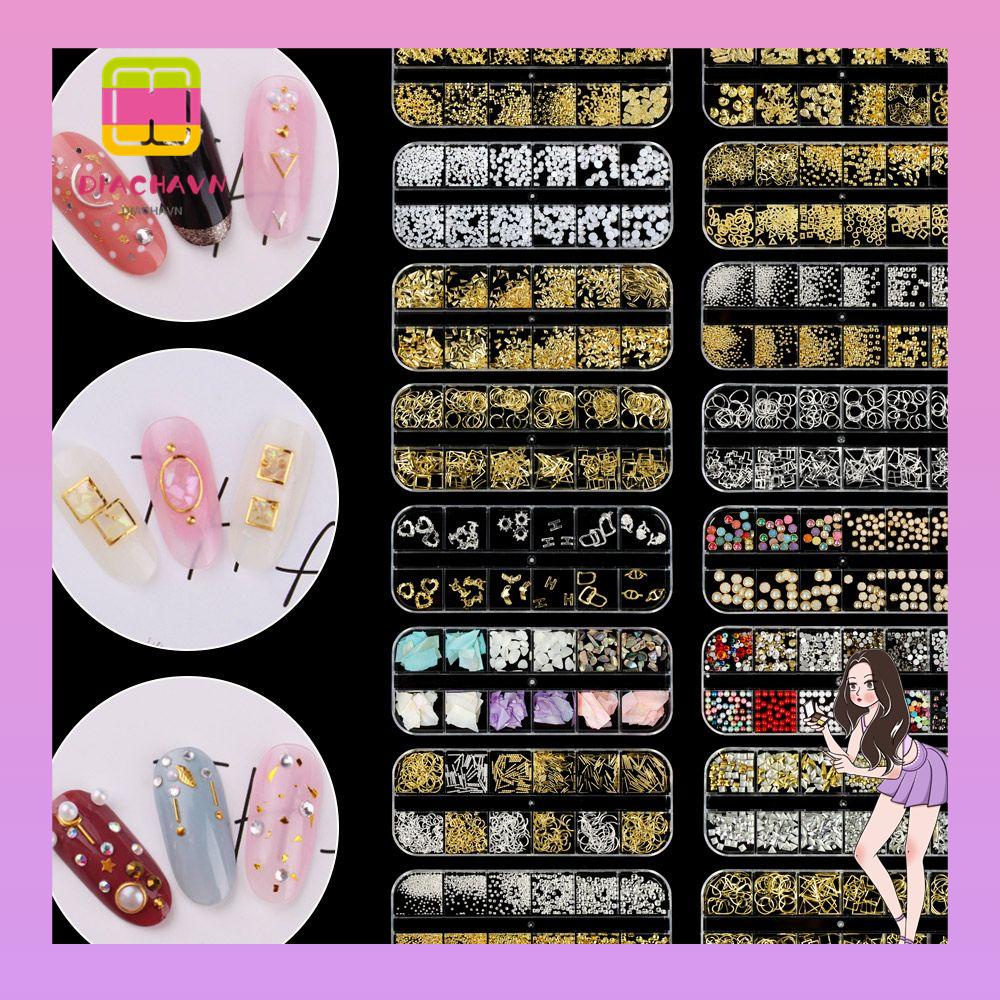 Phụ Kiện Trang Trí Móng Tay Nghệ Thuật Thời Trang|Đinh Tán 3D Hình Trăng Sao Trang Trí Móng Tay