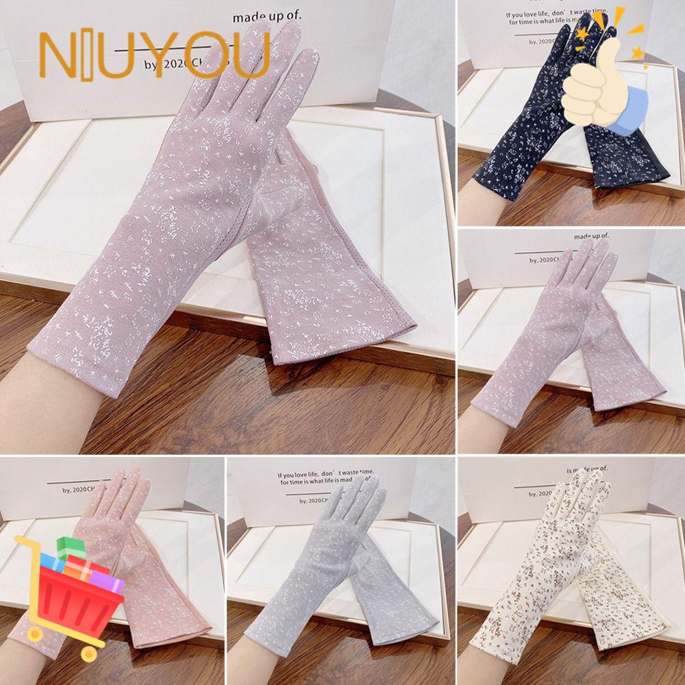 Găng Tay Cotton Họa Tiết Hoa Dành Cho Nữ