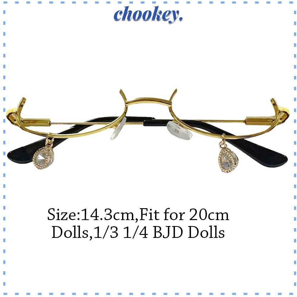 CHOOKEY Mắt Kính Mini 3 Màu Hình Trái Tim Dễ Thương Cho Búp Bê