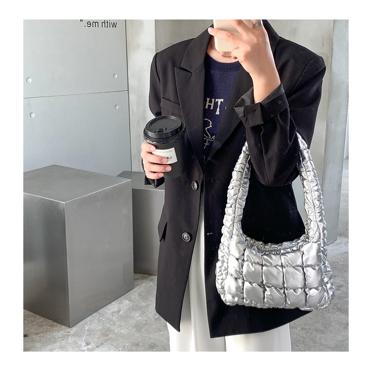 Túi Xách Đeo Vai Chất Liệu Da Mềm Đính Đá Cao Cấp Thời Trang Dành Cho Nữ