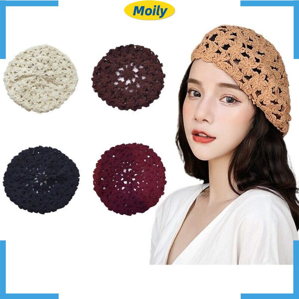 Moilyvn Mũ Beret Móc Co Giãn Đẹp Mắt Mùa Hè Cho Bạn Bè