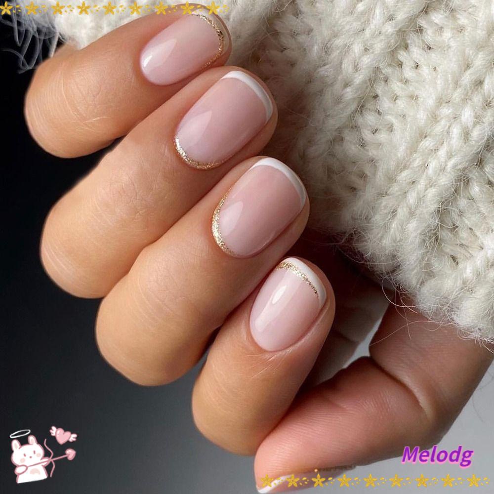 MELODG Set 24 Móng Tay Giả Có Thể Tháo Rời