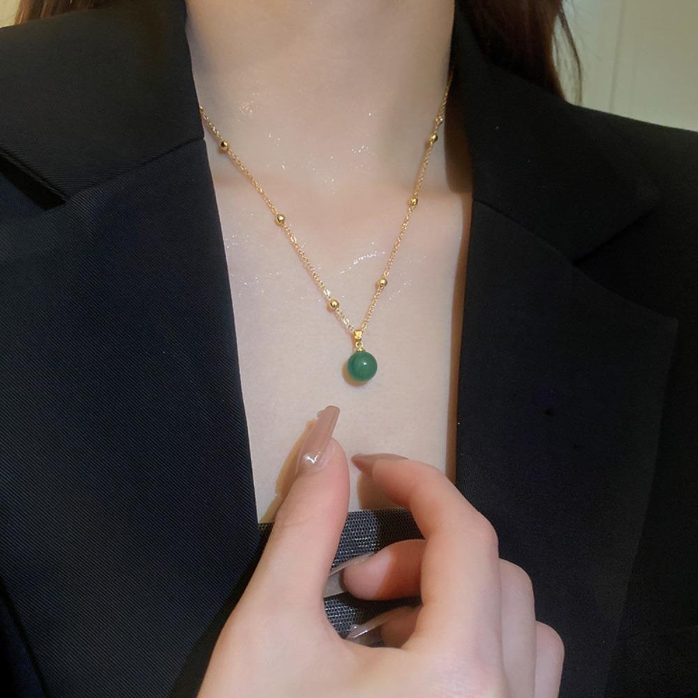 Bộ Vòng cổ + Bông Tai Mạ Điện Chống Dị Ứng Phong Cách Hàn Quốc Ngọt Ngào