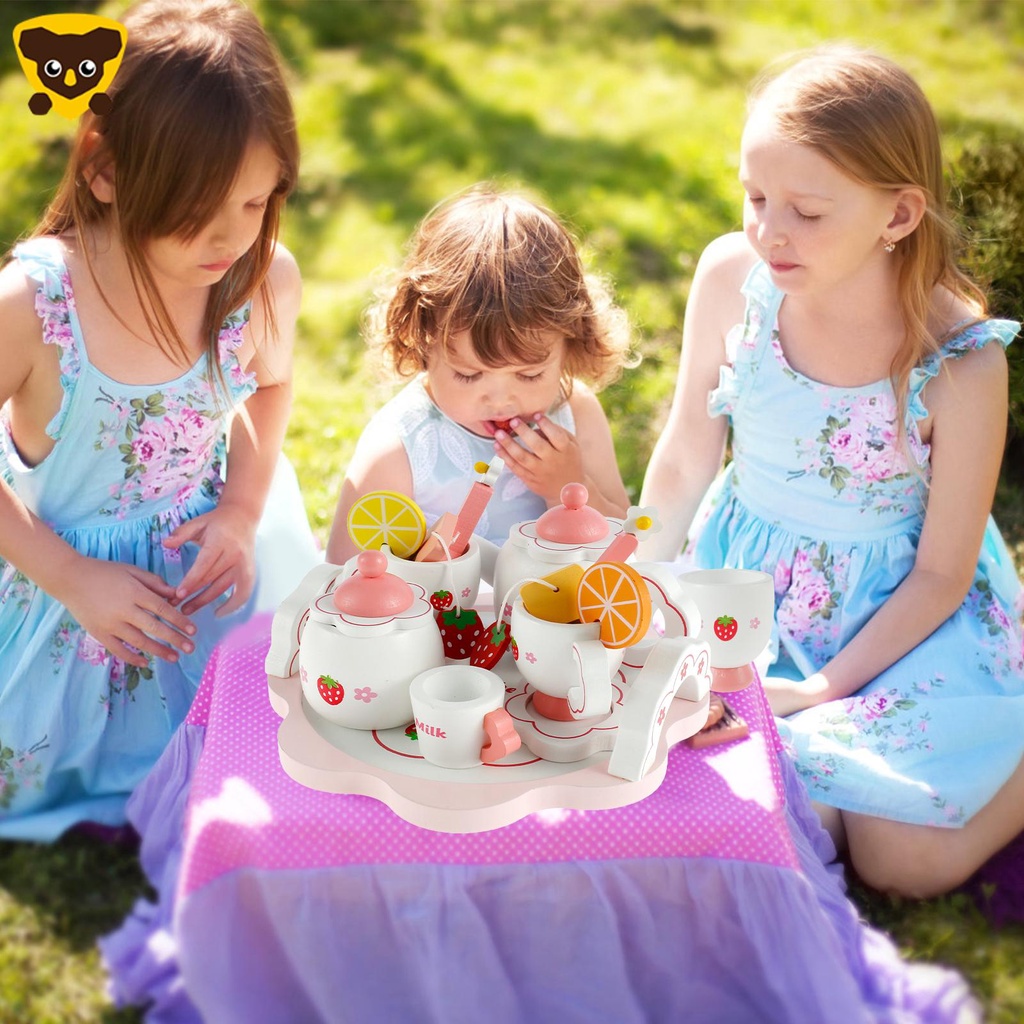 Bộ 13 Món Đồ Chơi Uống Trà Bằng Gỗ Cho Bé SHOPCYC6017