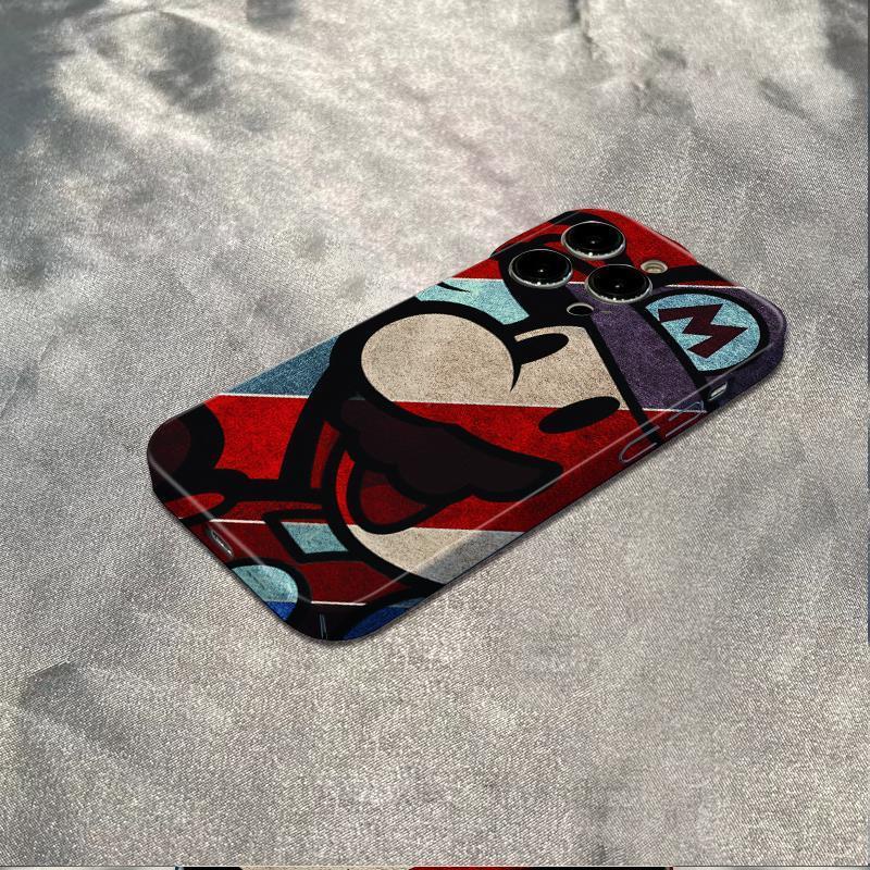 Ốp Điện Thoại Dẻo Họa Tiết Super Mario Dễ Thương Chống Sốc Cho iPhone12 HKSN 6In Style 13 7814pro Soft 11max plus