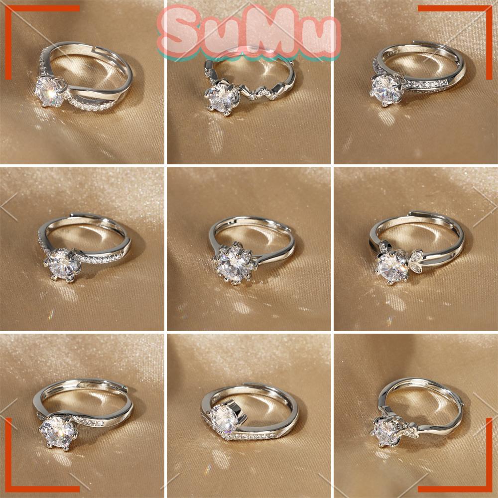 Nhẫn Cưới Dạng Hở Màu Sắc Thanh Lịch Dành Cho Nữ