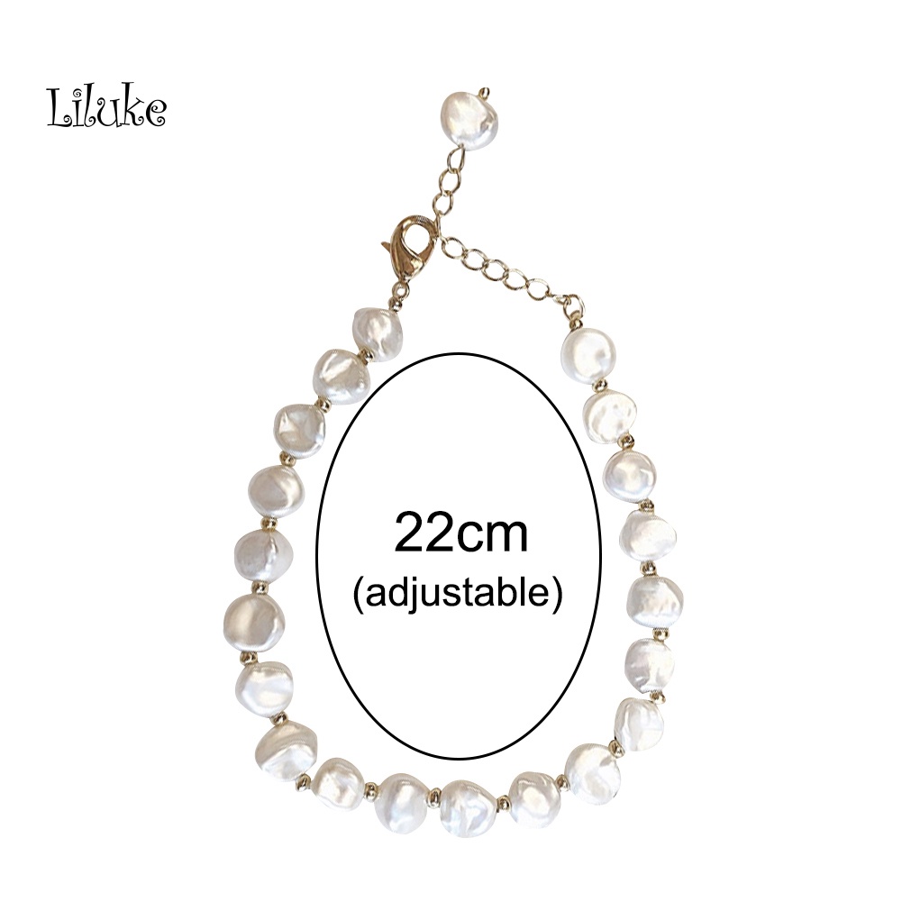 Vòng Tay Hợp Kim Trang Trí Ngọc Trai Giả Xinh Xắn Cho Nữ