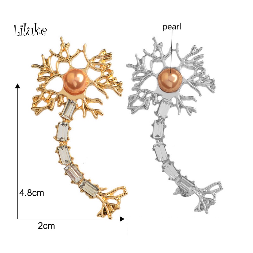 Trâm Cài Áo Hình Cành Cây Đính Ngọc Trai Giả Xinh Xắn