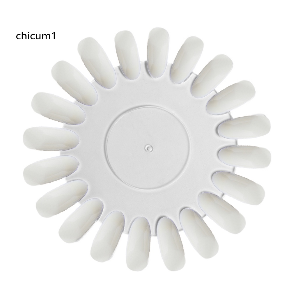 Đĩa Trưng Bày Móng Tay Hình Tròn Bằng Acrylic Nhẹ Có Thể Tháo Rời Nhiều Màu Sắc