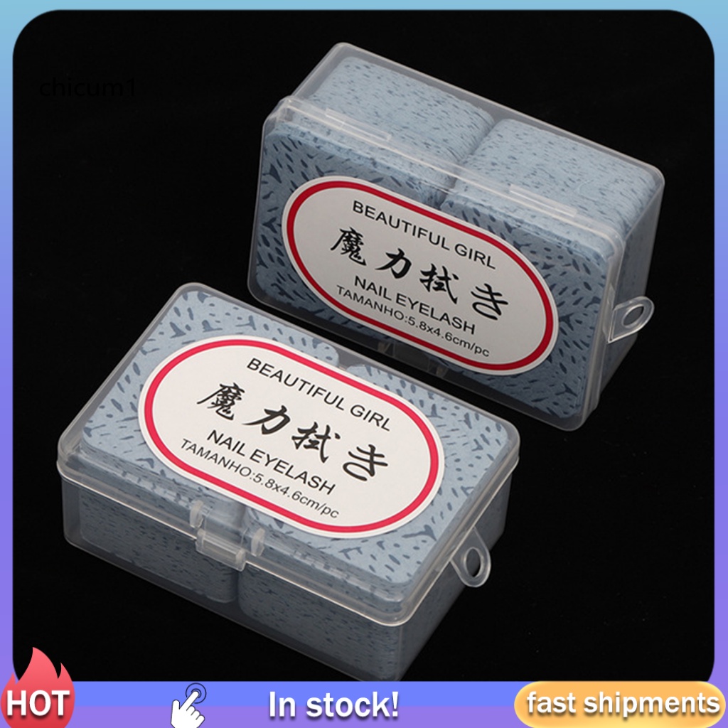 Hộp 180 Miếng Đệm Tẩy Sơn Móng Tay Bằng Vải Không Dệt Chống Bẩn Tiện Dụng