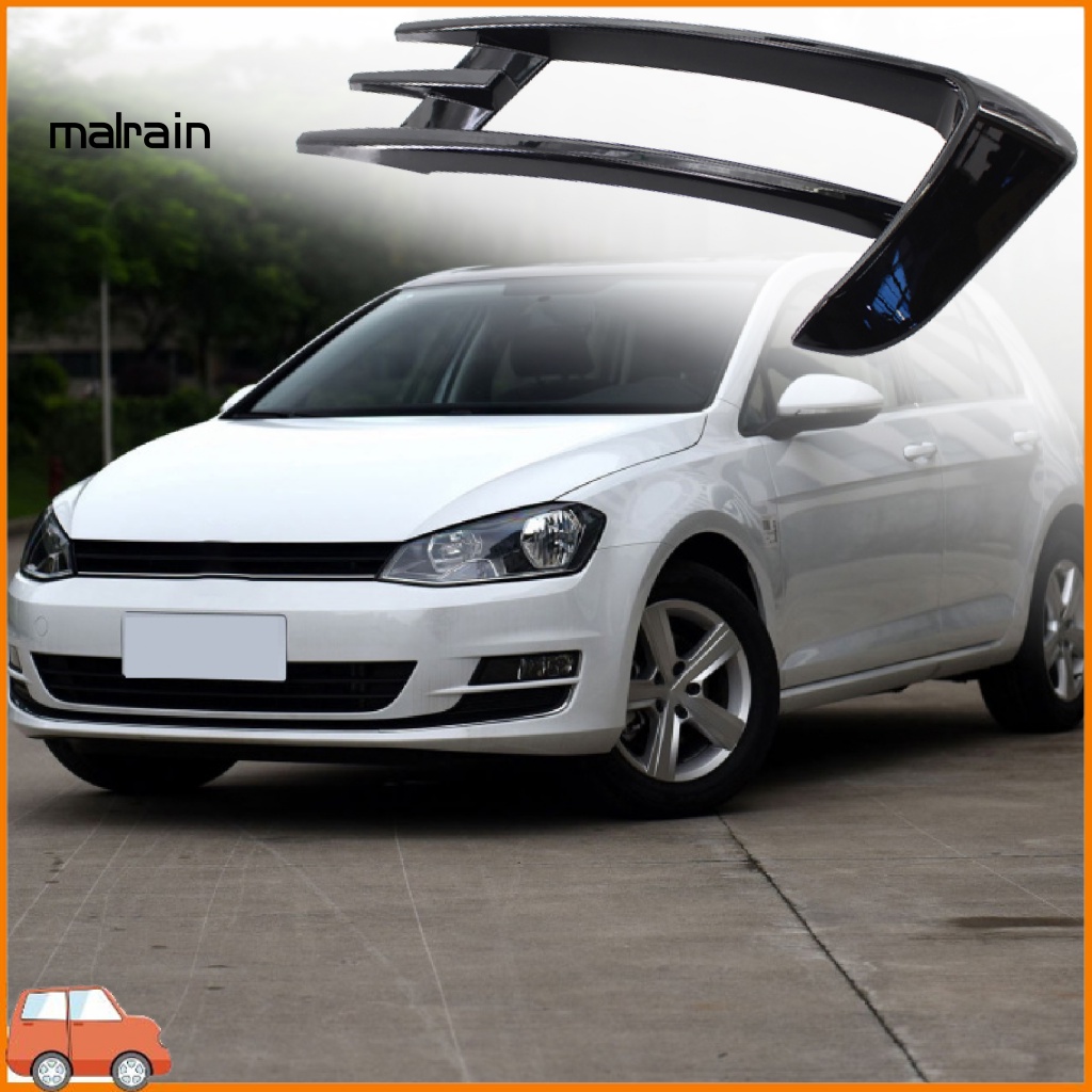 Bộ 2 Khung Lưới Tản Nhiệt Trước Chống Va Đập Màu Đen Bóng Thay Thế Cho VW Golf 7 2014-2017