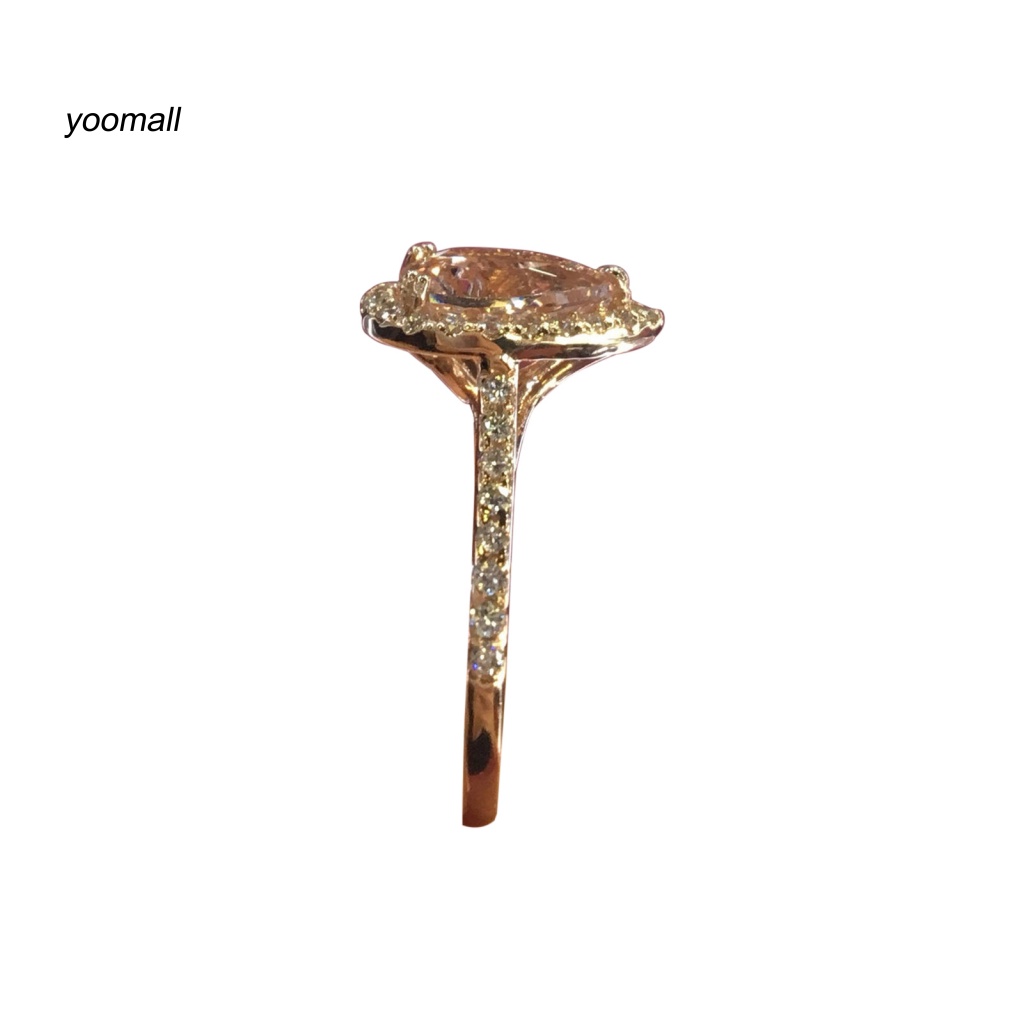 Nhẫn Đính Đá Hình Giọt Nước Thời Trang Cho Nữ