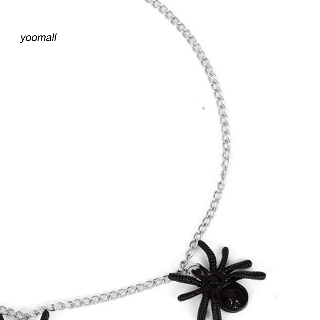 Vòng cổ Hợp Kim Mặt Hình Nhện Phong Cách Gothic Thời Trang